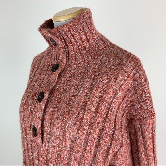 ZARA Ribbed Button Collar Chunky Sweater Small - Picture 11 of 15